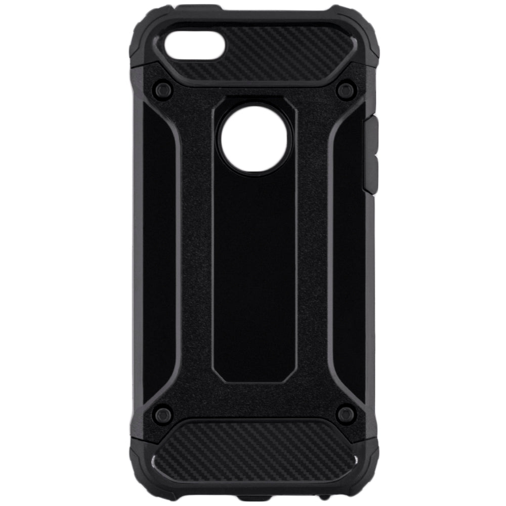 Coque pour Apple iPhone SE (2016) / 5 / 5s, Techsuit, Hybrid Armor, Noire