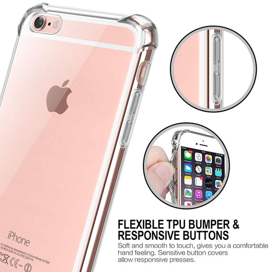 Hoes voor Apple iPhone SE (2016) / 5 / 5s, Techsuit, Schokbestendig Transparant, Doorzichtig