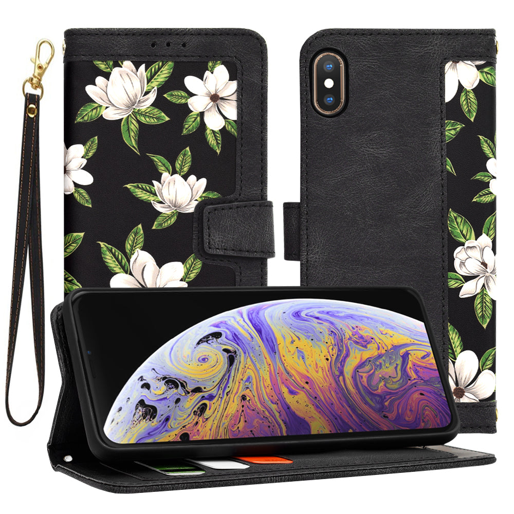 Coque pour Apple iPhone XS Max, Techsuit, FlipCraft, Noire