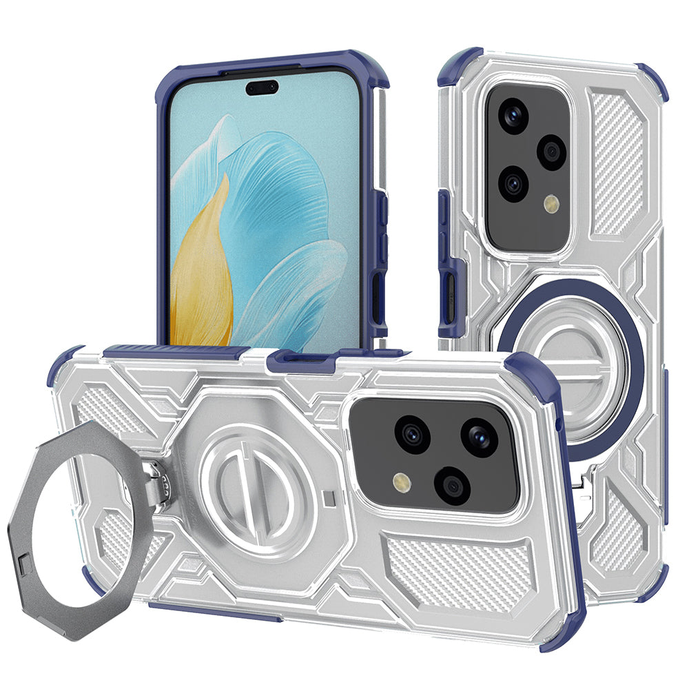 Coque pour Honor 200 Lite, Techsuit, Carbon Shield Pro, Bleue