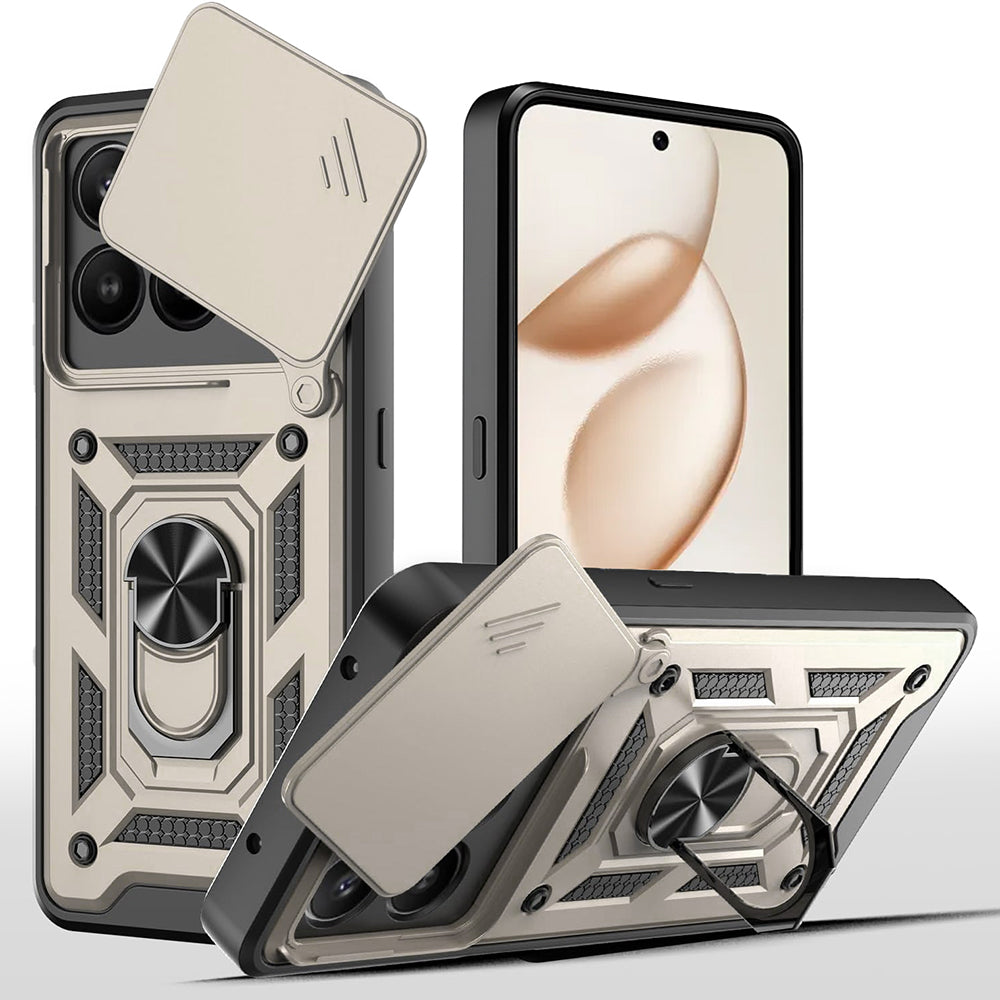Étui pour Honor 400 Smart 4G / X7d 4G / 400 Smart 5G, Techsuit, CamShield, Doré