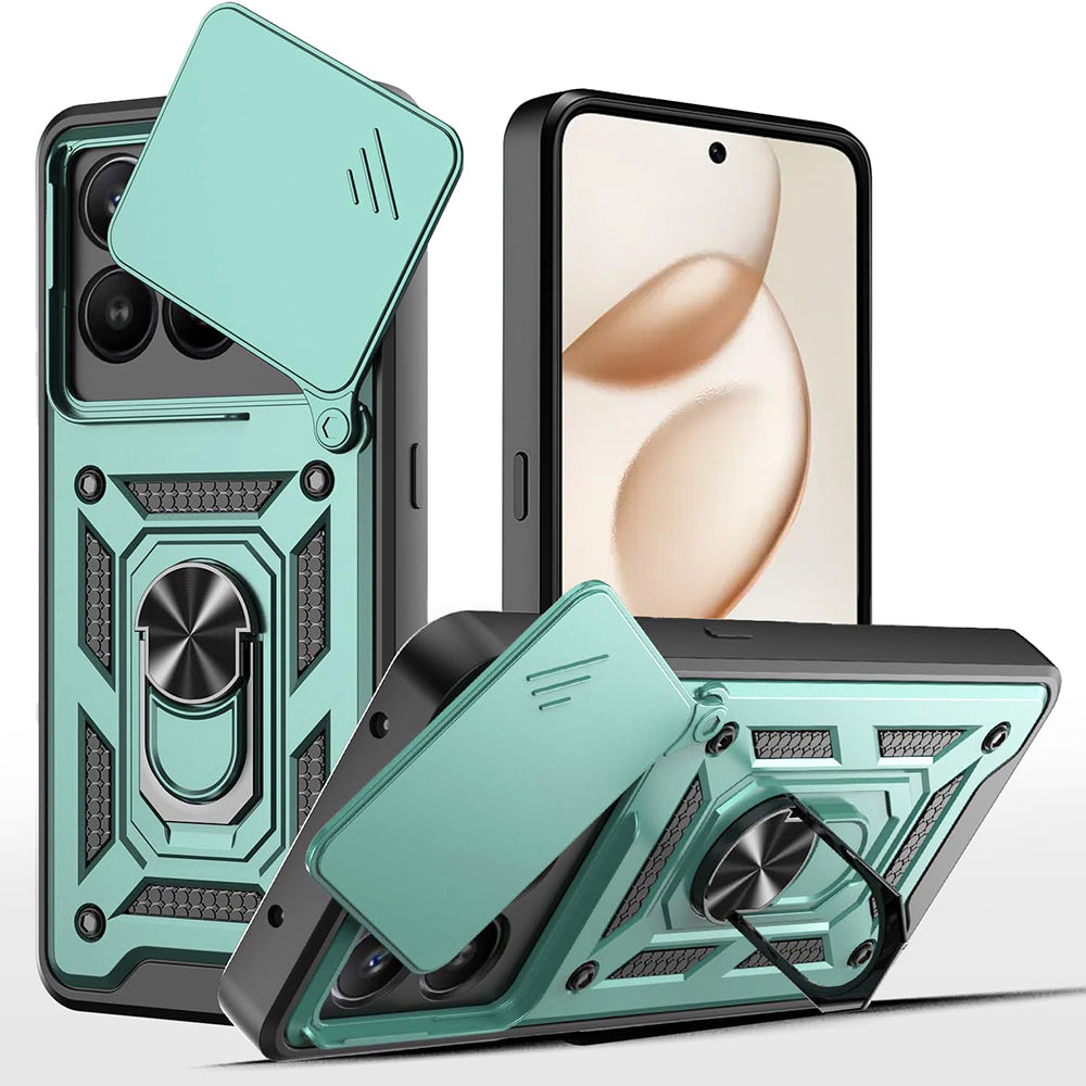 Étui pour Honor 400 Smart 4G / X7d 4G / 400 Smart 5G, Techsuit, CamShield, Vert