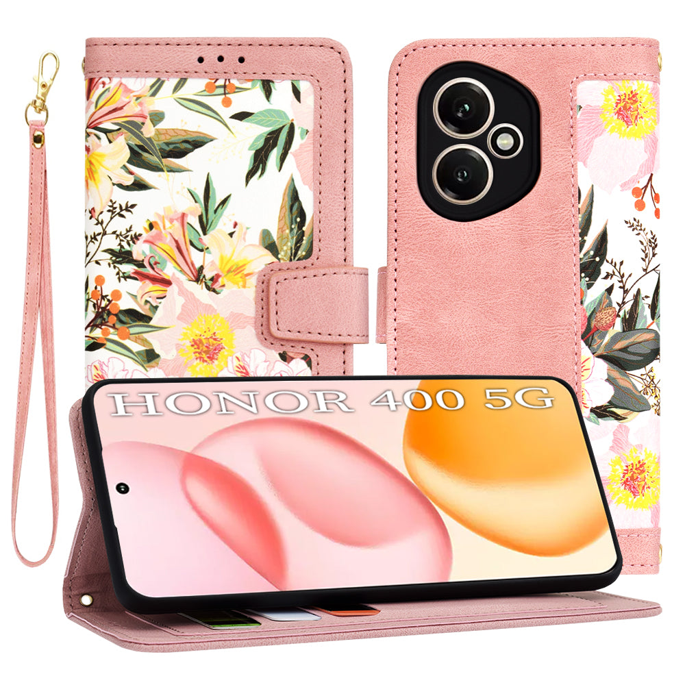 Coque pour Honor 400, Techsuit, FlipCraft, Rose
