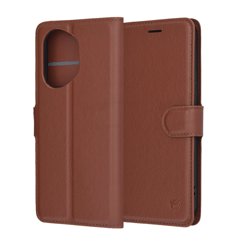 Étui pour Honor 400, Techsuit, Leather Folio, Marron