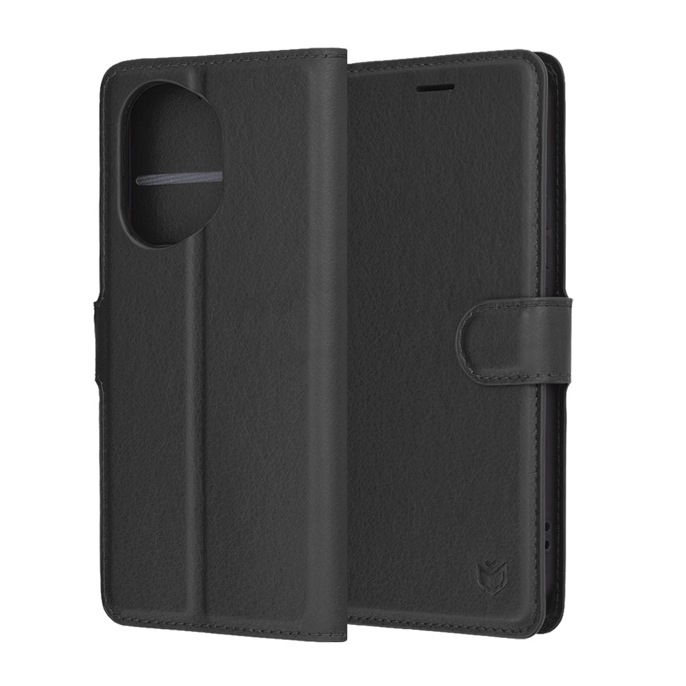 Coque pour Honor 400, Techsuit, Leather Folio, Noire