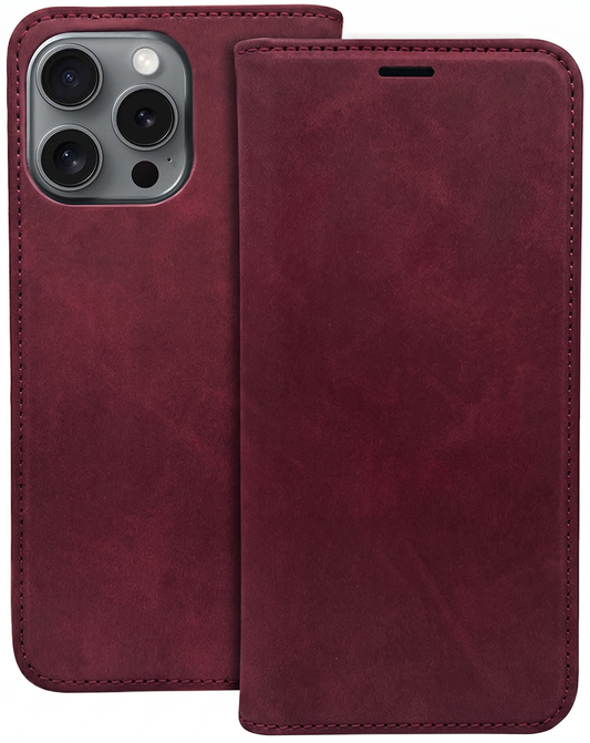 Hülle für Honor 600 Lite, OEM, Smart Suede, Weinrot