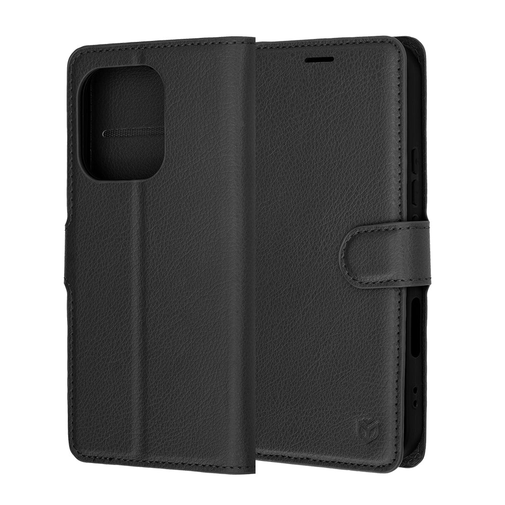 Hoes voor Honor 600 Lite, Techsuit, Leather Folio, Zwart