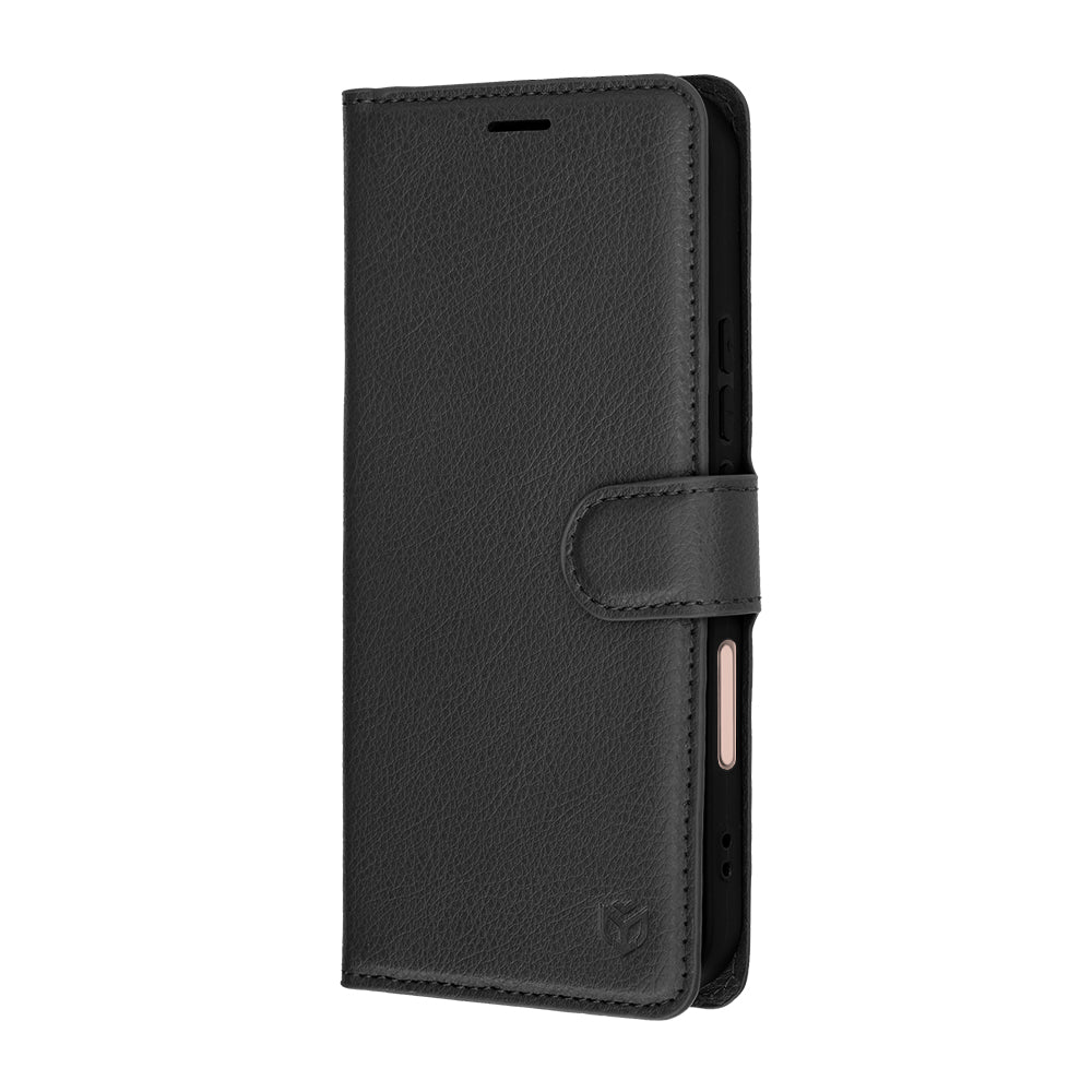 Hoes voor Honor 600 Lite, Techsuit, Leather Folio, Zwart