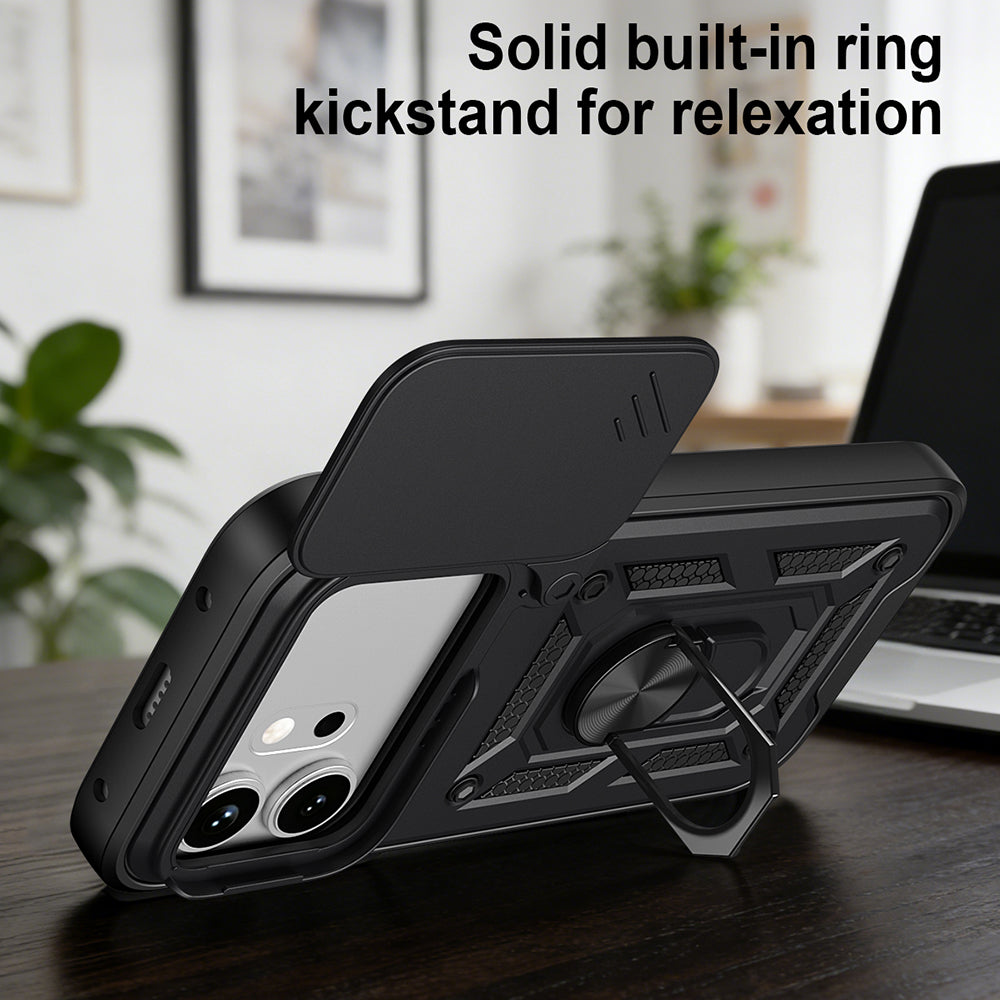 Hoes voor Honor 600 Pro / 600, Techsuit, CamShield, Zwart
