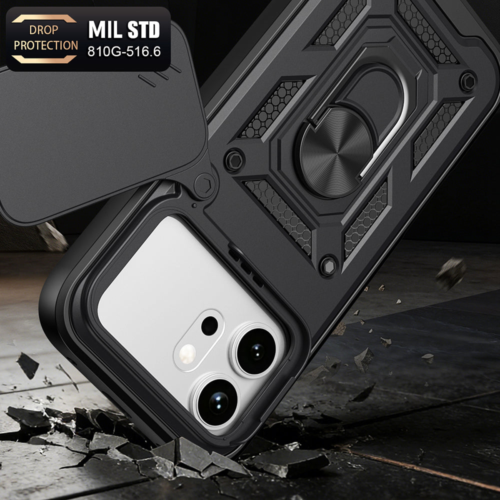 Hoes voor Honor 600 Pro / 600, Techsuit, CamShield, Zwart