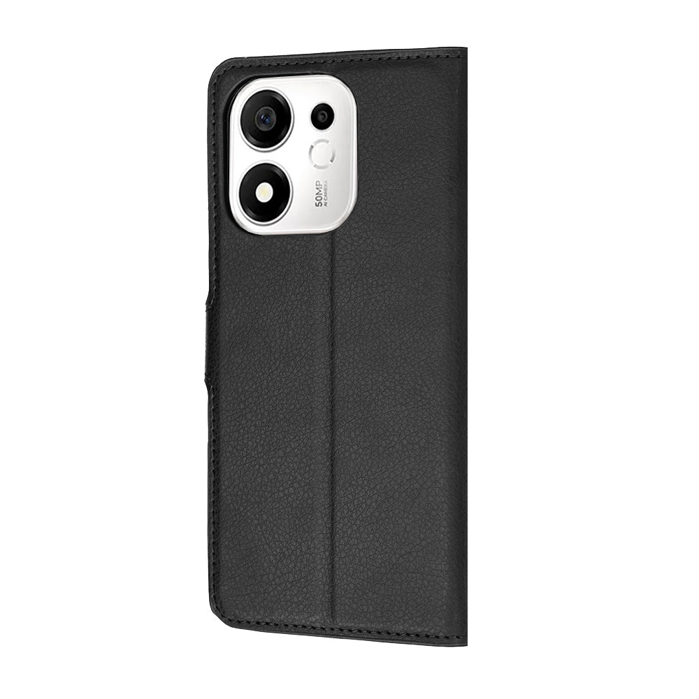 Hoes voor Honor 600 Smart, Techsuit, Leather Folio, Zwart