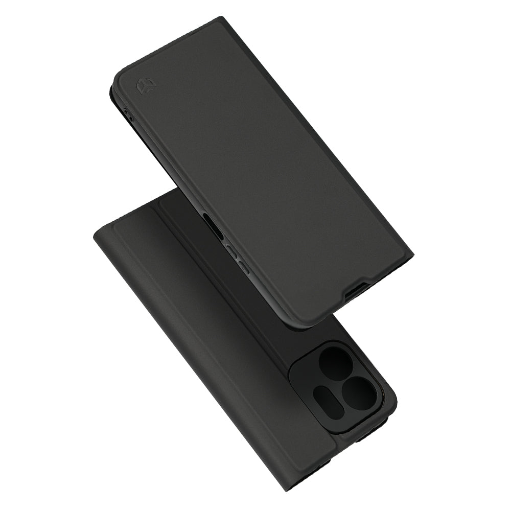 Hoes voor Honor 600 Smart, Techsuit, Magskin Book Long Blitz Cutout, Zwart