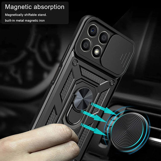 Hülle für Honor 70 Lite / X6 / X8 5G, Techsuit, CamShield, Schwarz