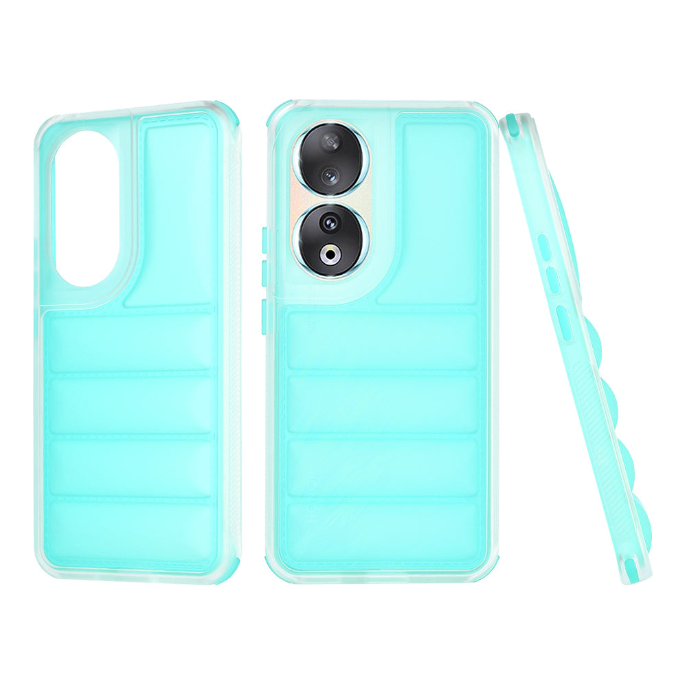 Coque pour Honor 90, Techsuit, Wave Shield, Turquoise