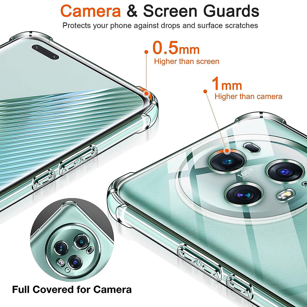 Coque pour Honor Magic5 Pro, Techsuit, Antichoc Claire, Transparente