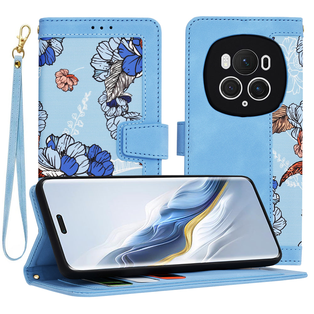 Coque pour Honor Magic6 Pro, Techsuit, FlipCraft, Bleu