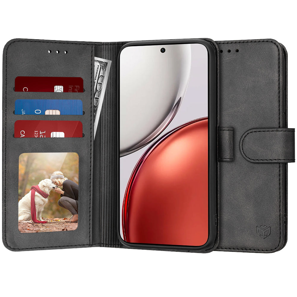 Hoes voor Honor Magic8 Lite, Techsuit, Diary Book, Zwart