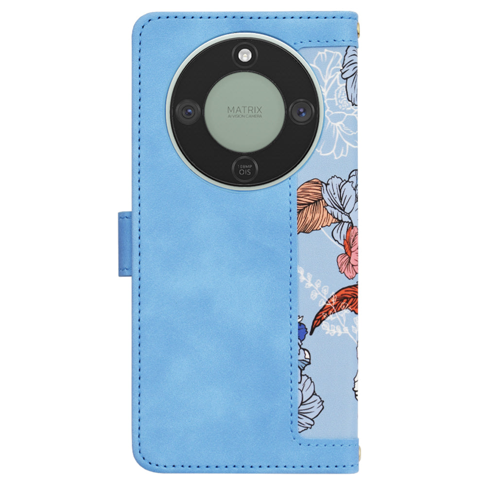 Étui pour Honor Magic8 Lite, Techsuit, FlipCraft, Bleu