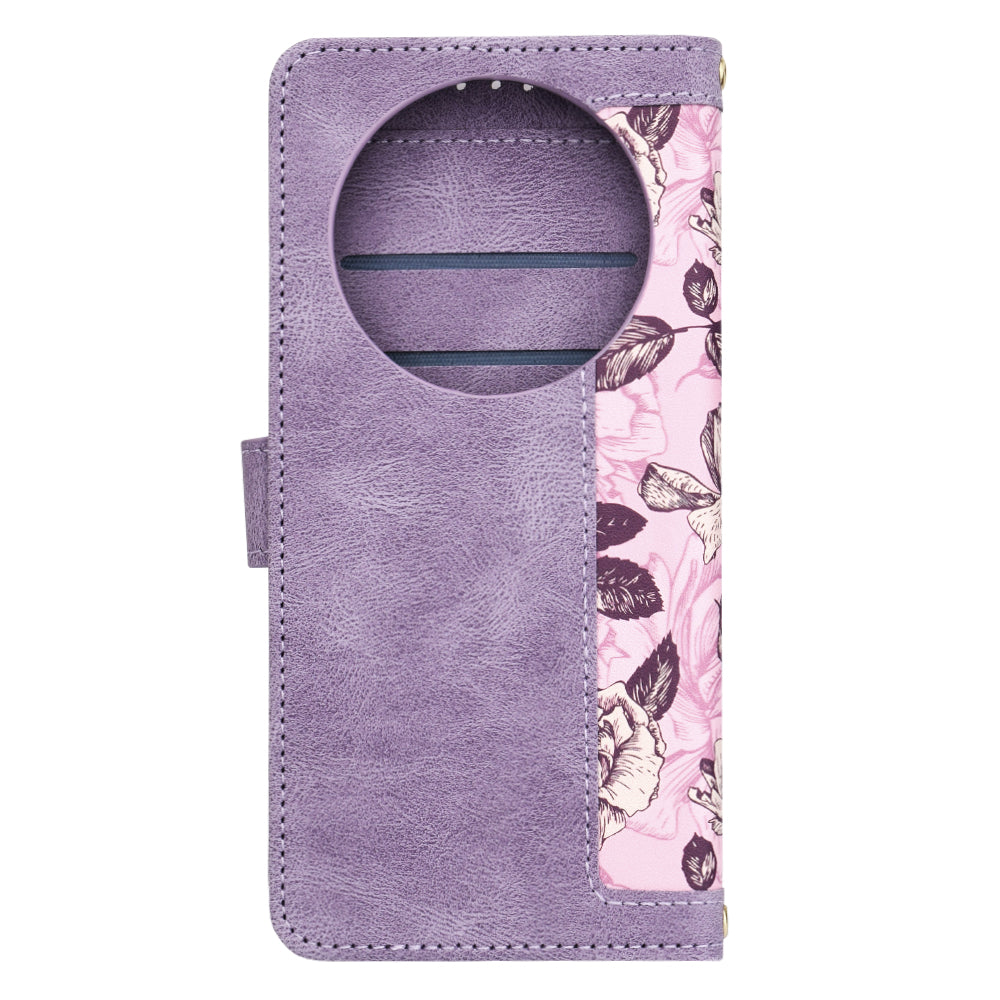 Hoes voor Honor Magic8 Lite, Techsuit, FlipCraft, Paars