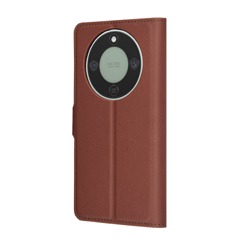 Étui pour Honor Magic8 Lite, Techsuit, Leather Folio, Marron
