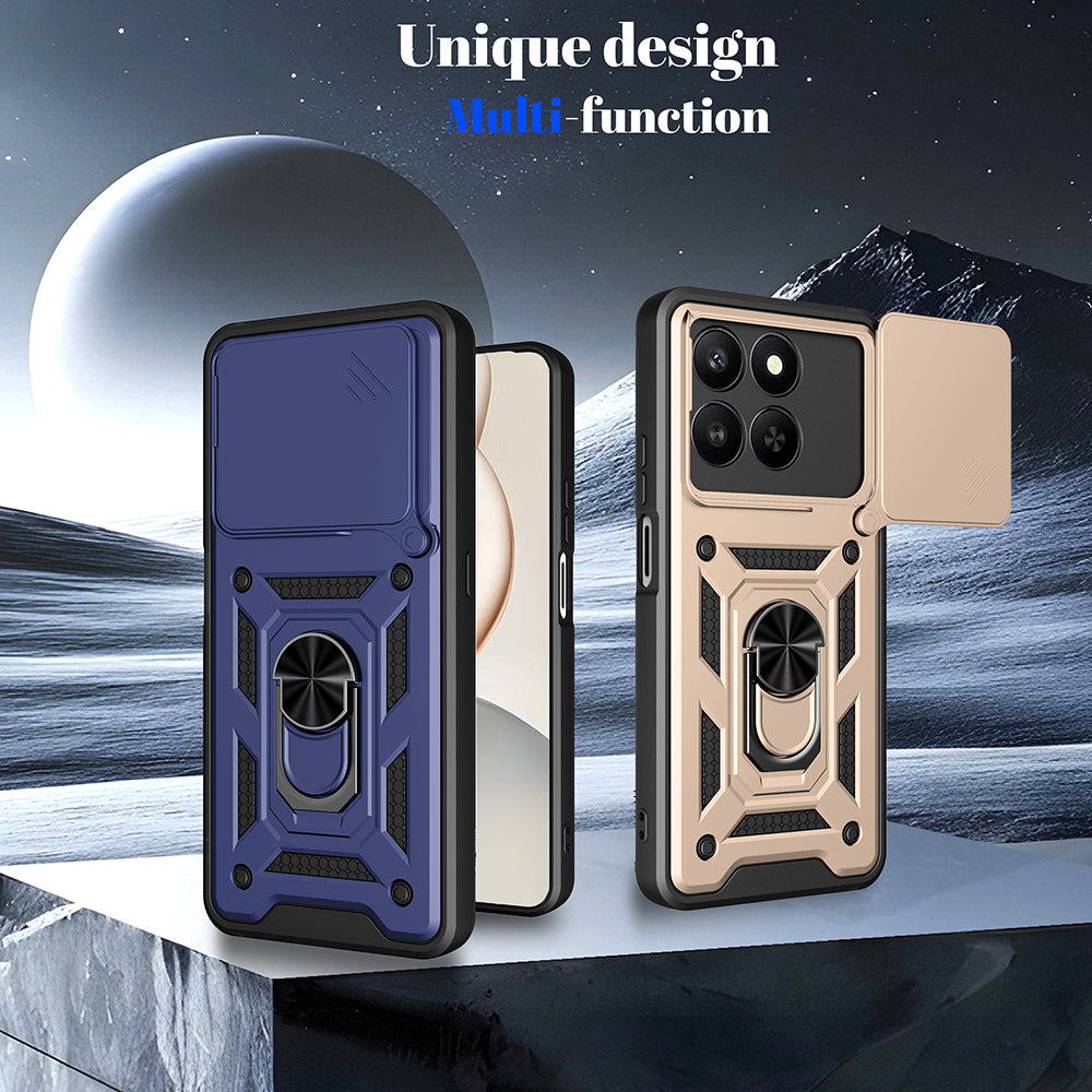 Étui pour Honor X5c Plus, Techsuit, CamShield, Bleu