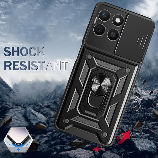 Coque pour Honor X8c, Techsuit, CamShield, Bleue