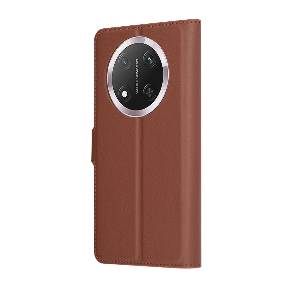 Coque pour Honor X9c / Magic7 Lite, Techsuit, Folio en cuir, Marron