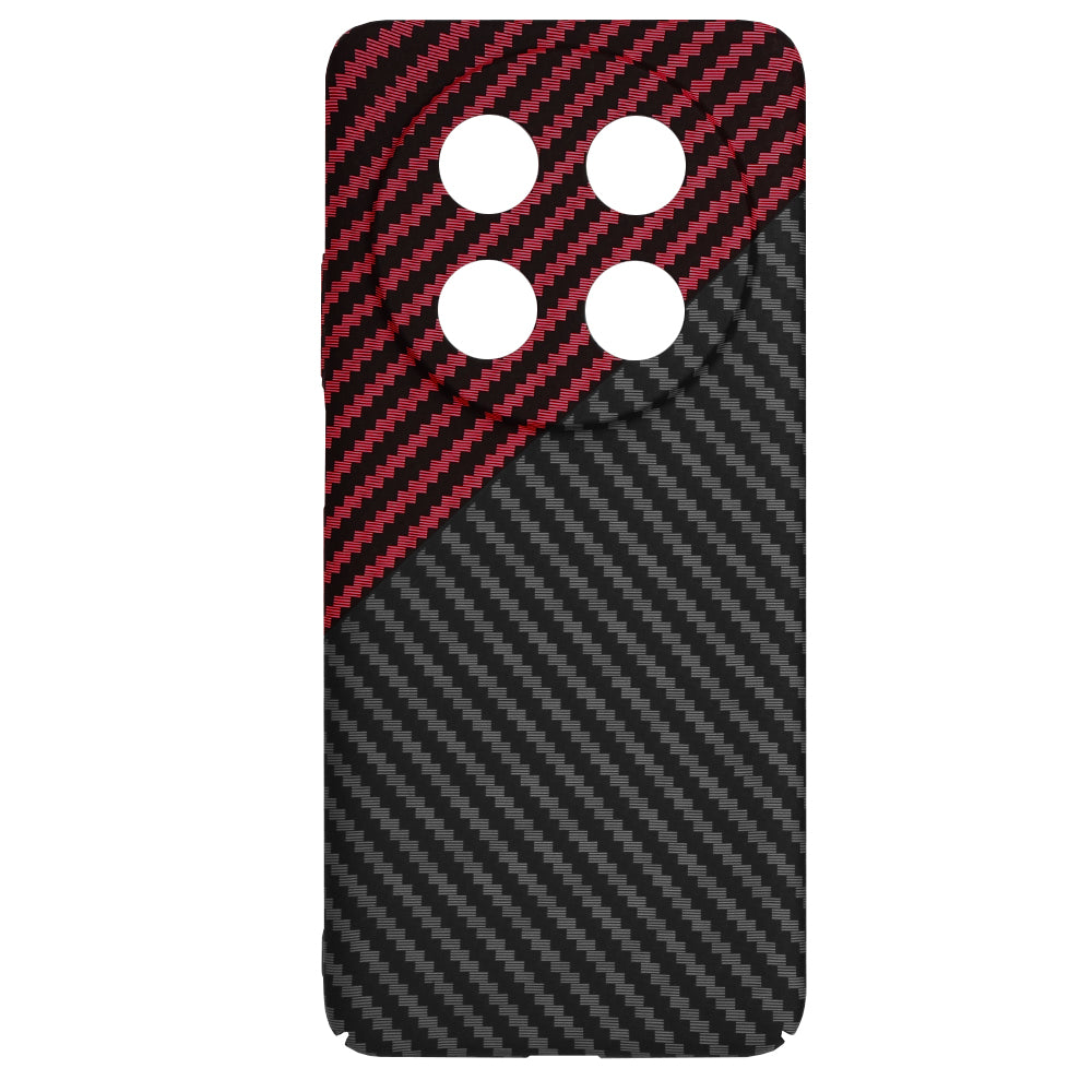 Coque pour Huawei nova 13i / nova 12i, Techsuit, Carbonite FiberShell, Noir Rouge