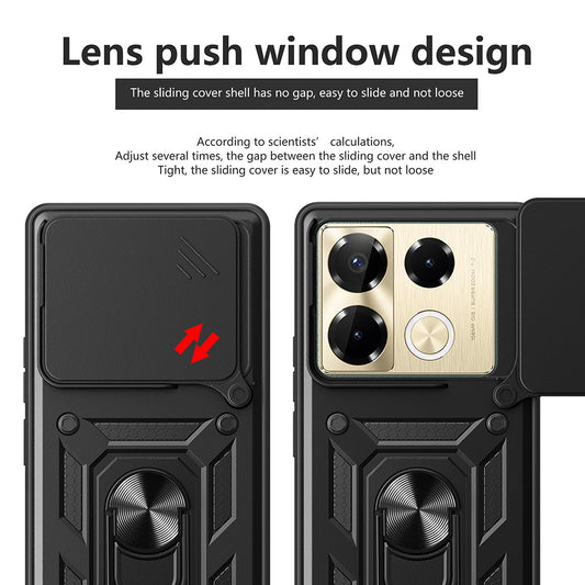Hoes voor Infinix Note 40 Pro+, Techsuit, CamShield, Blauw