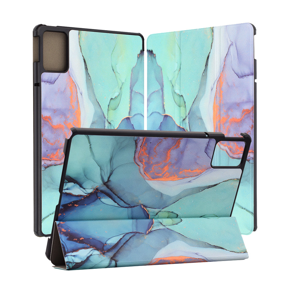 Housse pour Lenovo Tab M11, Techsuit, FoldPro Green Time, Multicolore