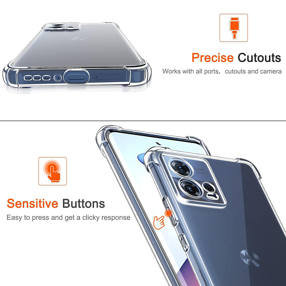 Coque pour Motorola Edge 30 Fusion, Techsuit, Antichoc Claire, Transparente