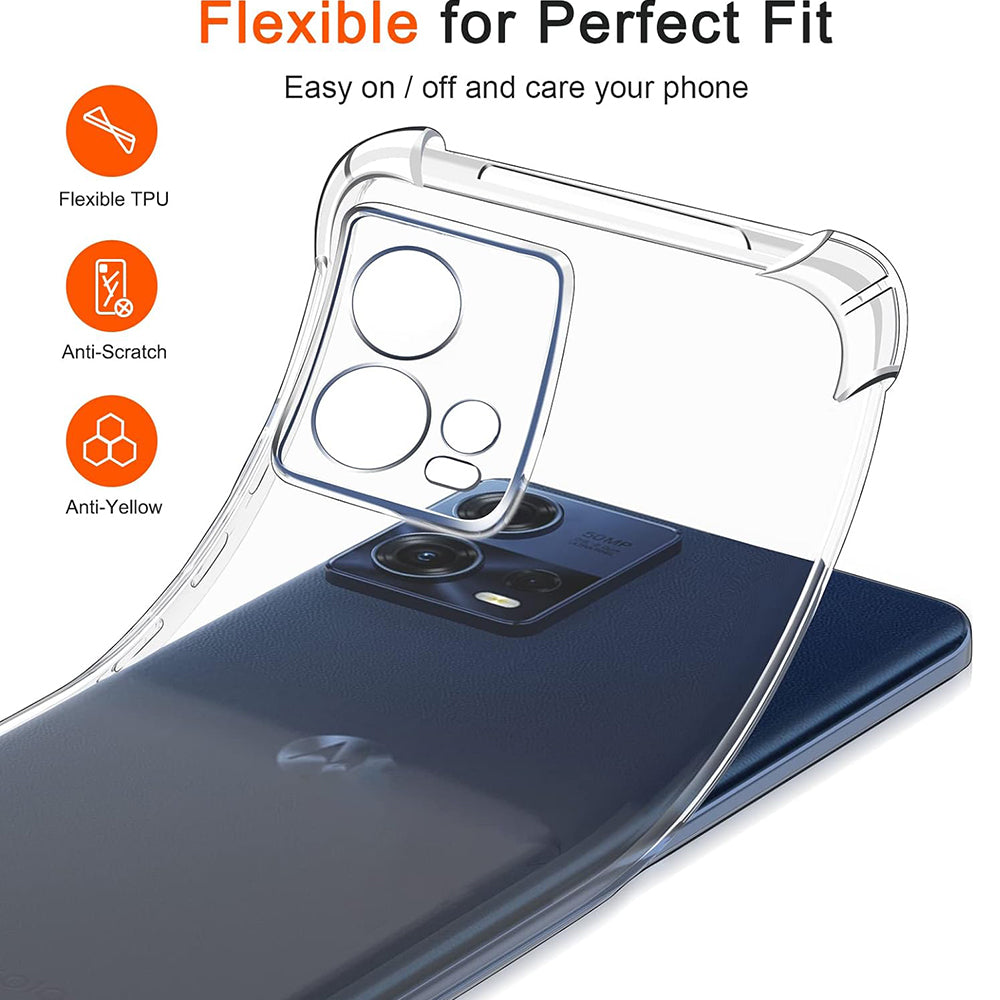 Coque pour Motorola Edge 30 Fusion, Techsuit, Antichoc Claire, Transparente