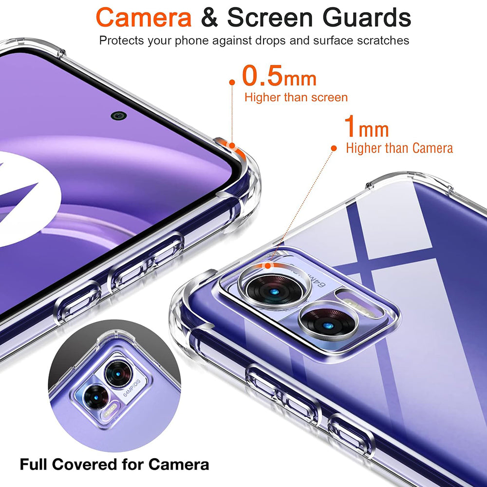 Coque pour Motorola Edge 30 Neo, Techsuit, Anti-choc Claire, Transparente