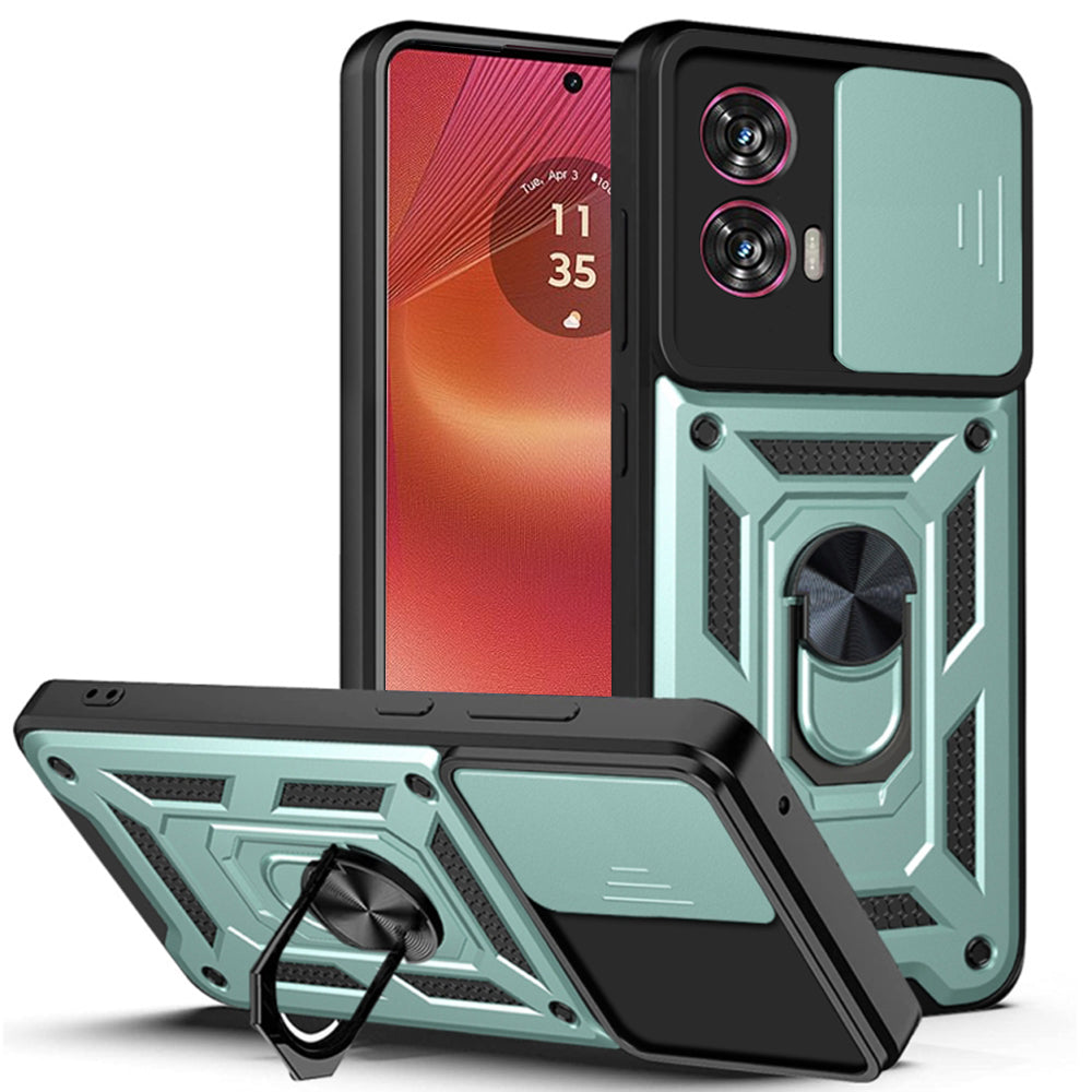 Hoes voor Motorola Edge 50 Fusion, Techsuit, CamShield, Groen