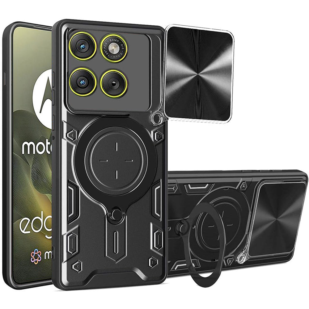Case for Motorola Edge 70, Techsuit, CamGuard Pro, Black