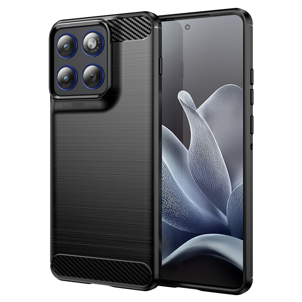 Housse pour Motorola Edge 70, Techsuit, Carbone, Noire