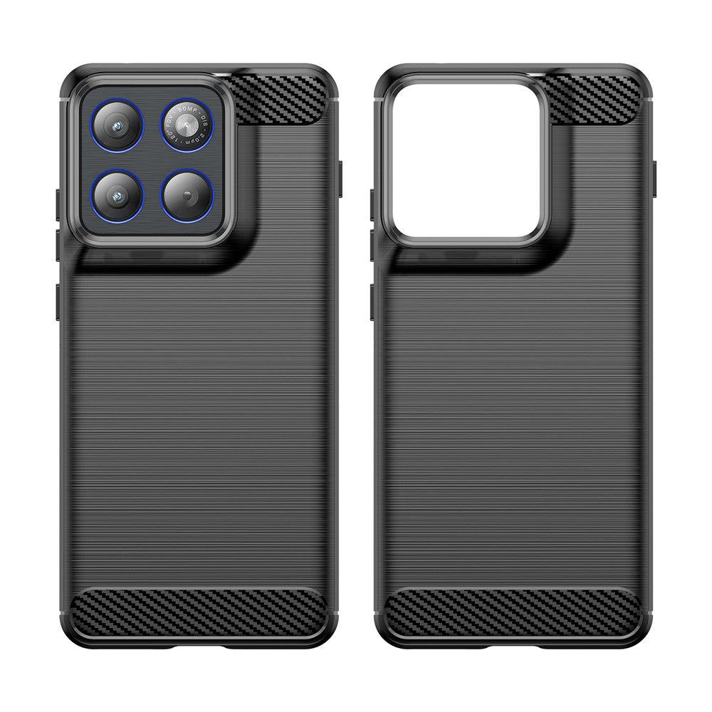 Housse pour Motorola Edge 70, Techsuit, Carbone, Noire