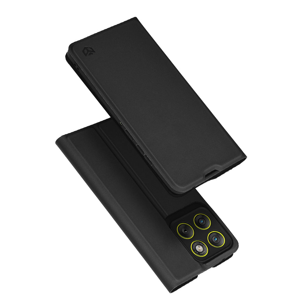 Étui pour Motorola Edge 70, Techsuit, Magskin Book, Noir