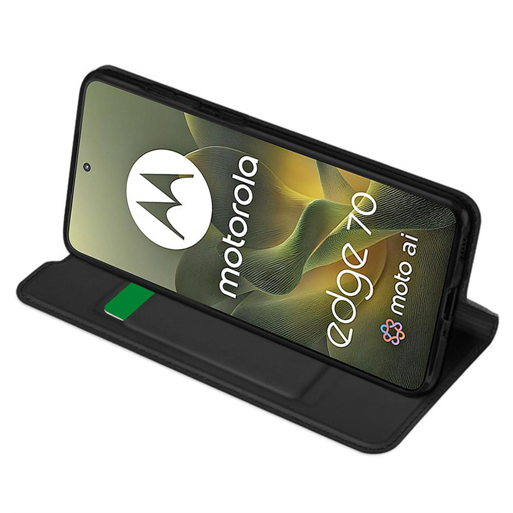 Étui pour Motorola Edge 70, Techsuit, Magskin Book, Noir