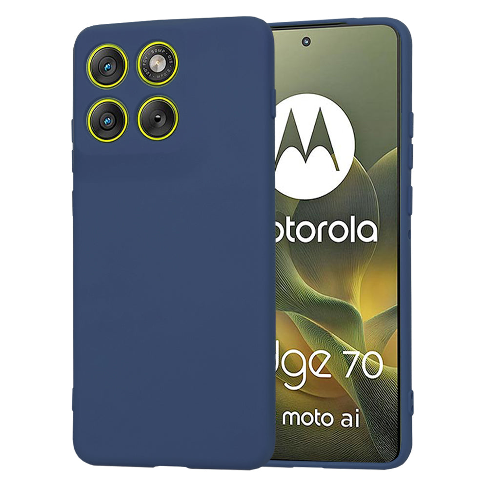 Étui pour Motorola Edge 70, Techsuit, SoftFlex, Bleu Marine