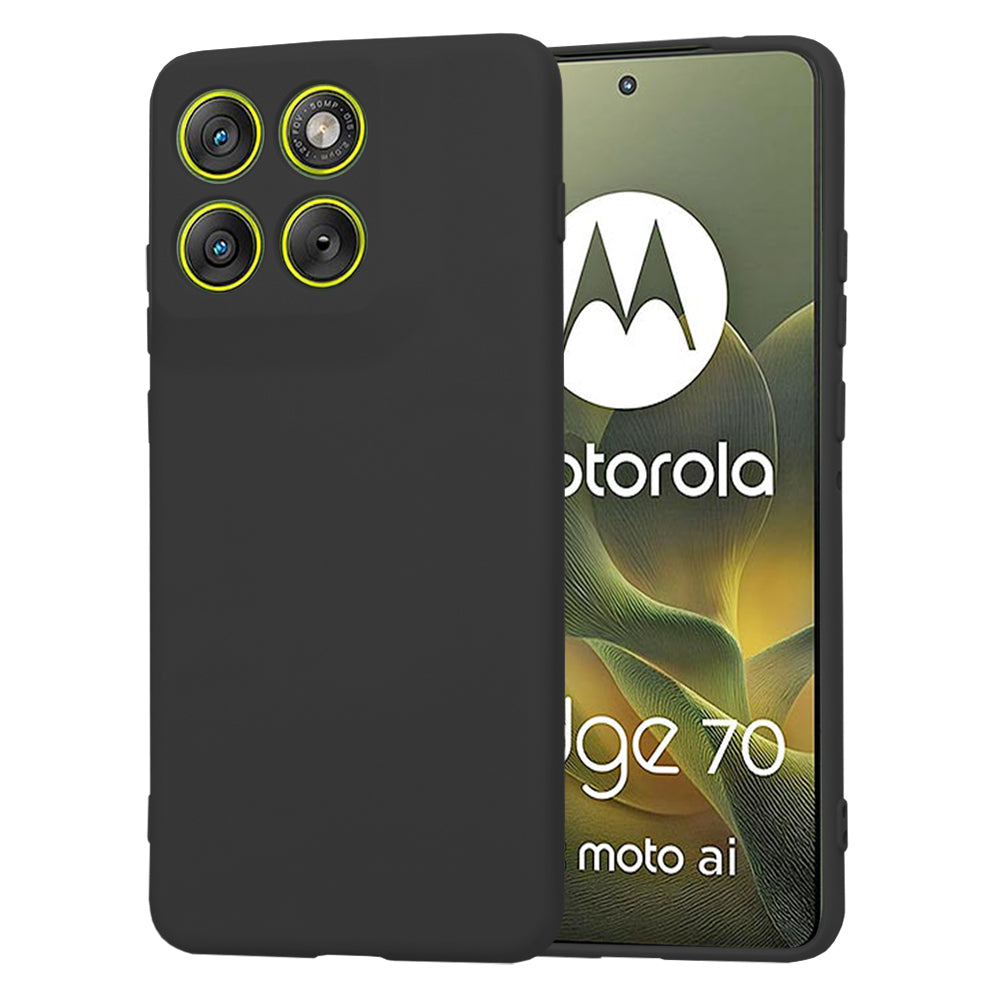 Étui pour Motorola Edge 70, Techsuit, SoftFlex, Noir