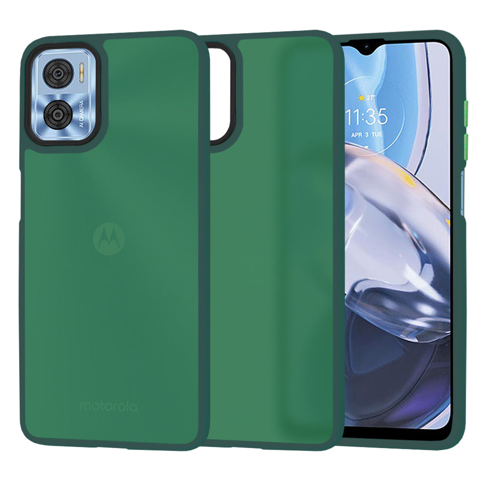 Coque pour Motorola Moto E22i / E22, Techsuit, HaloFrost, Vert