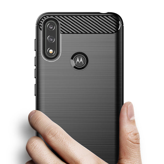 Coque pour Motorola Moto E7i Power / E7 Power, Techsuit, Carbone, Noire