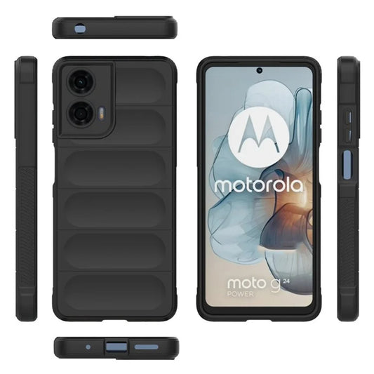 Hoes voor Motorola Moto G04s / E14 / G04 / G24, Techsuit, Magic Shield, Zwart