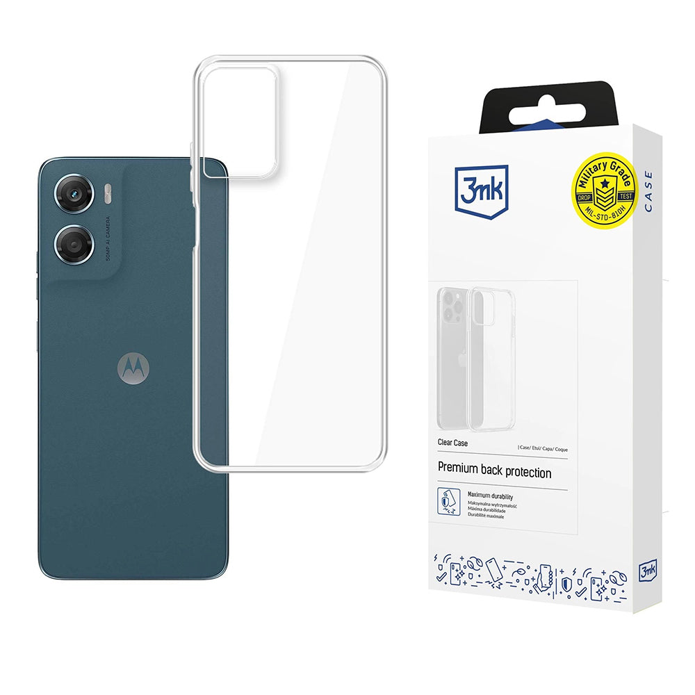 Hoes voor Motorola Moto G06, 3MK, Clear, Transparant