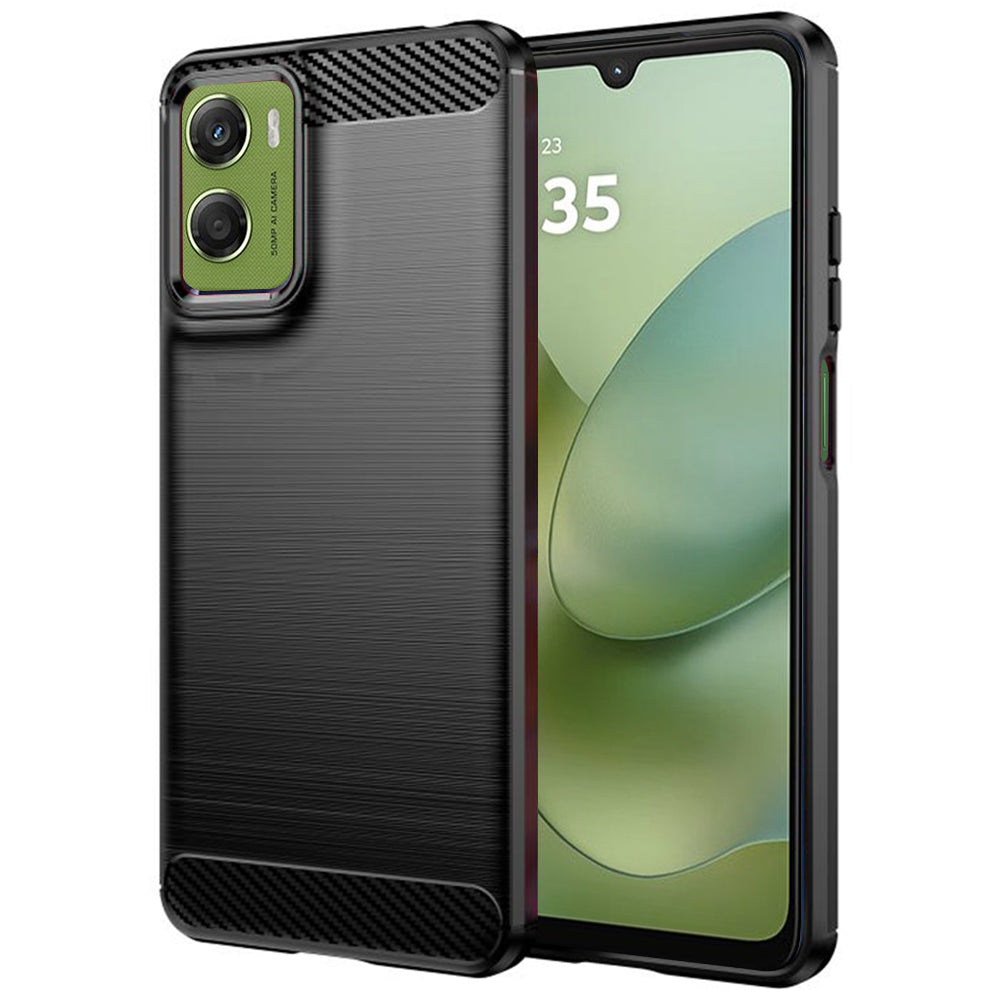 Hülle für Motorola Moto G06 Power / G06, Techsuit, Carbon, Schwarz