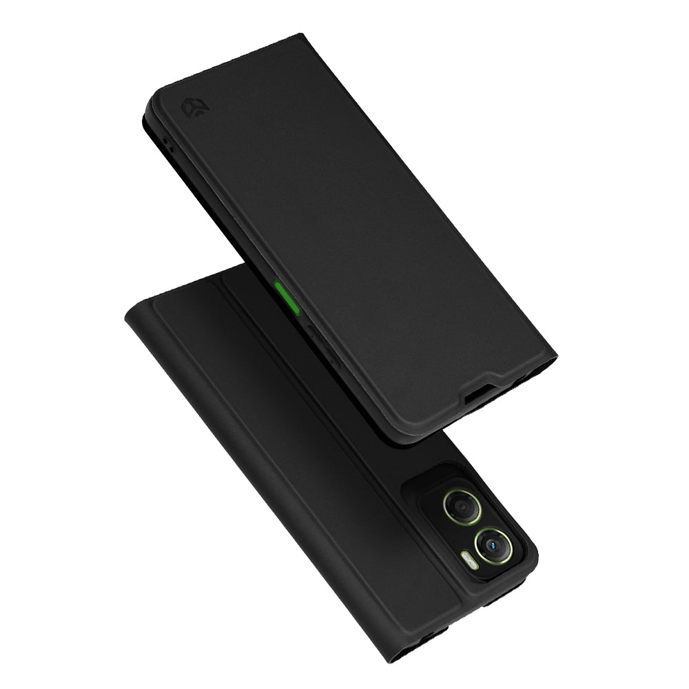 Hoes voor Motorola Moto G06, Techsuit, Magskin Book, Zwart