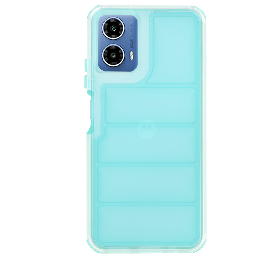 Coque pour Motorola Moto G45 / G34, Techsuit, Wave Shield, Turquoise