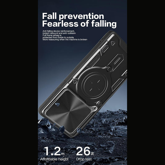 Hoes voor Motorola Moto G67 Power / G57 Power, Techsuit, CamGuard Pro, Zwart