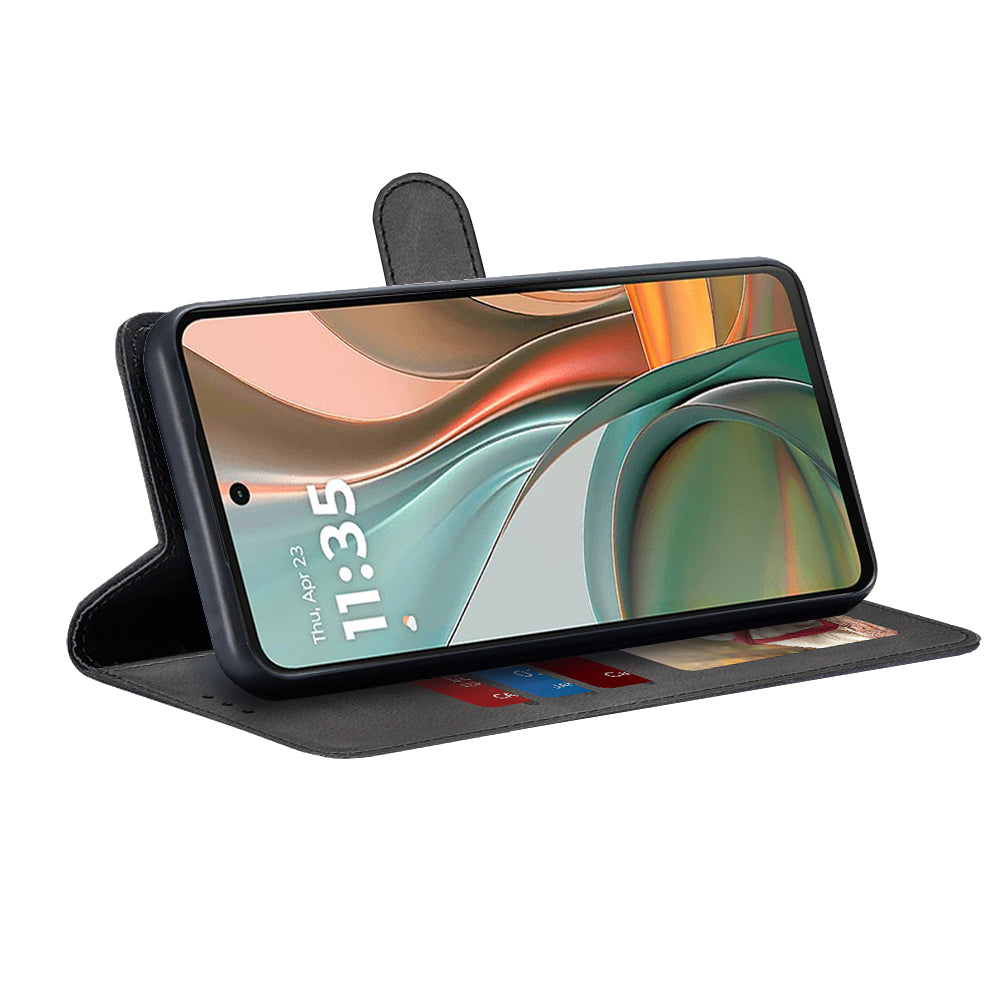 Coque pour Motorola Moto G75, Techsuit, Diary Book, Noire